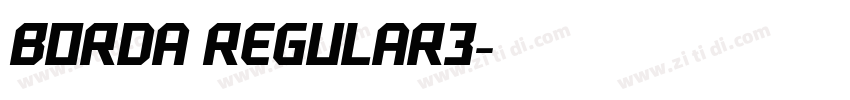 borda regular3字体转换